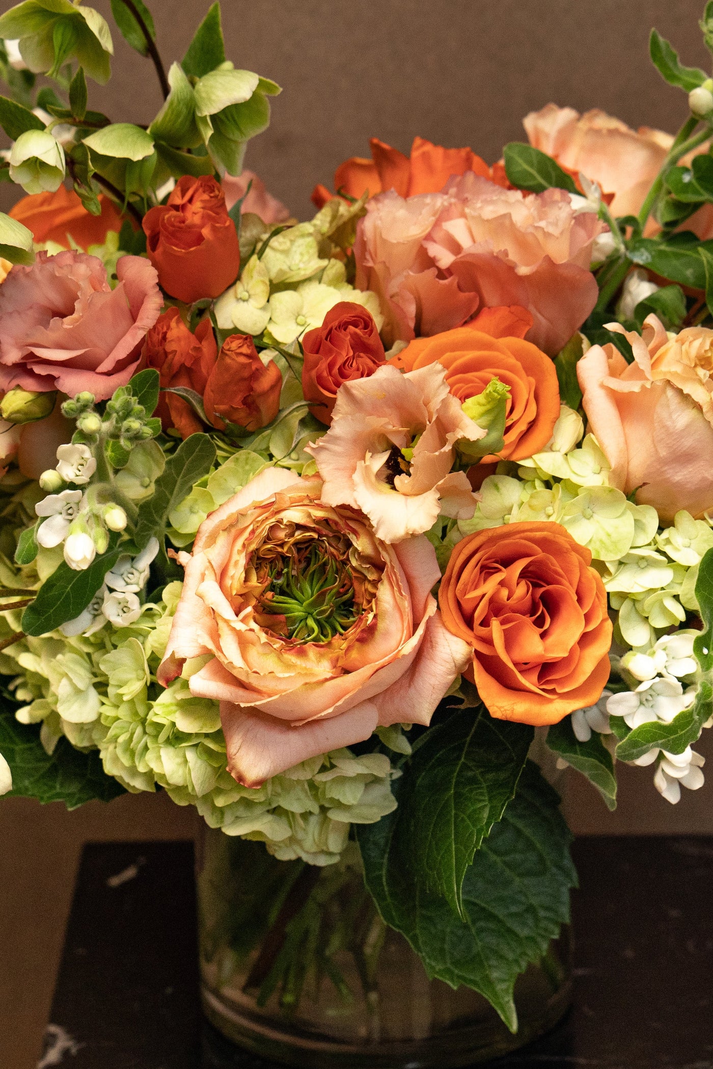 SUN WARMTH  Orange, peach and lime greens - Los Angeles Florist