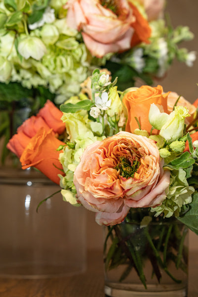 SUN WARMTH  Orange, peach and lime greens - Los Angeles Florist