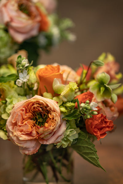 SUN WARMTH  Orange, peach and lime greens - Los Angeles Florist