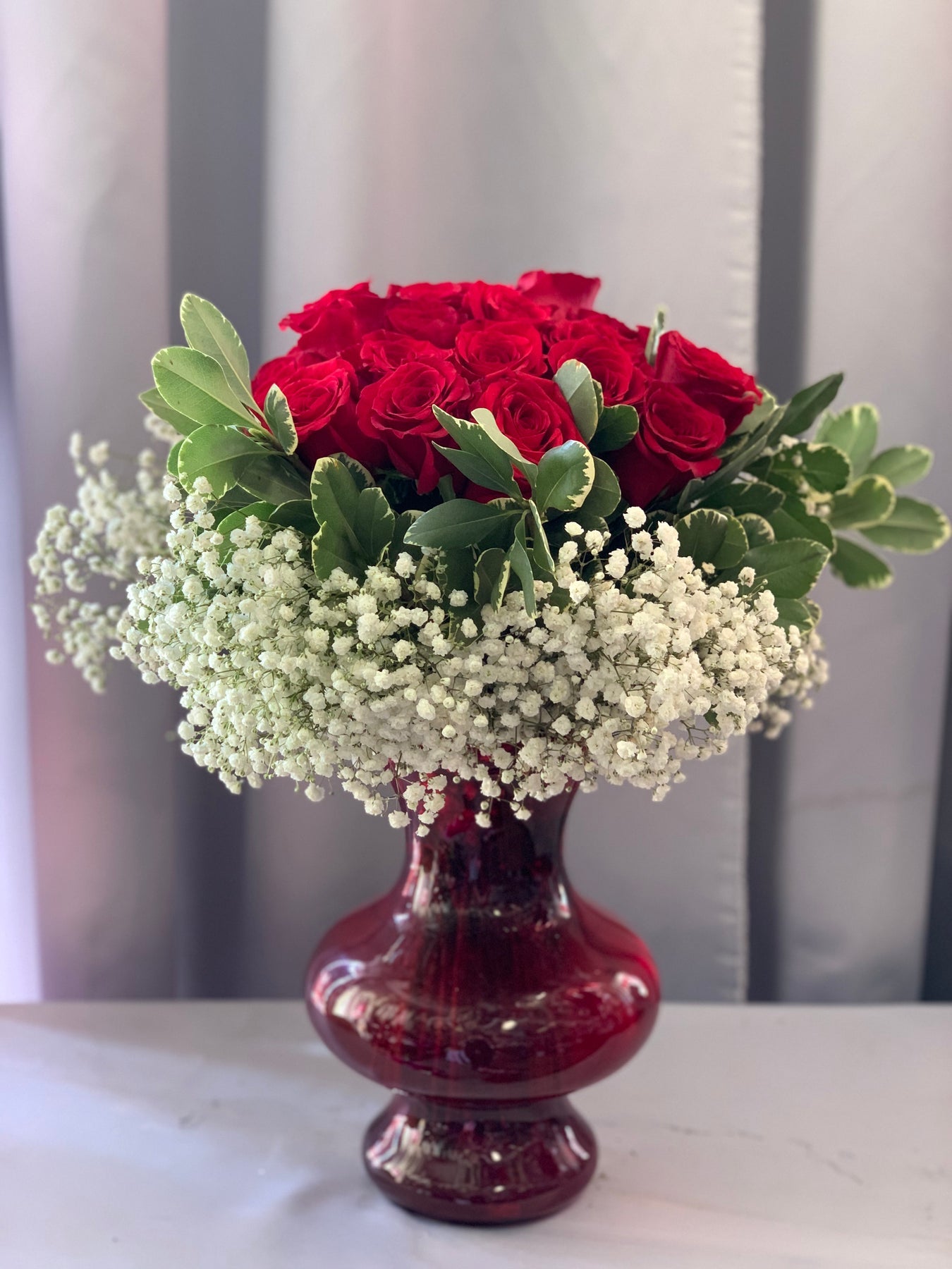 2 Dozen Red Rose Arrangement - Los Angeles Florist | Flower Shop West Los Angeles