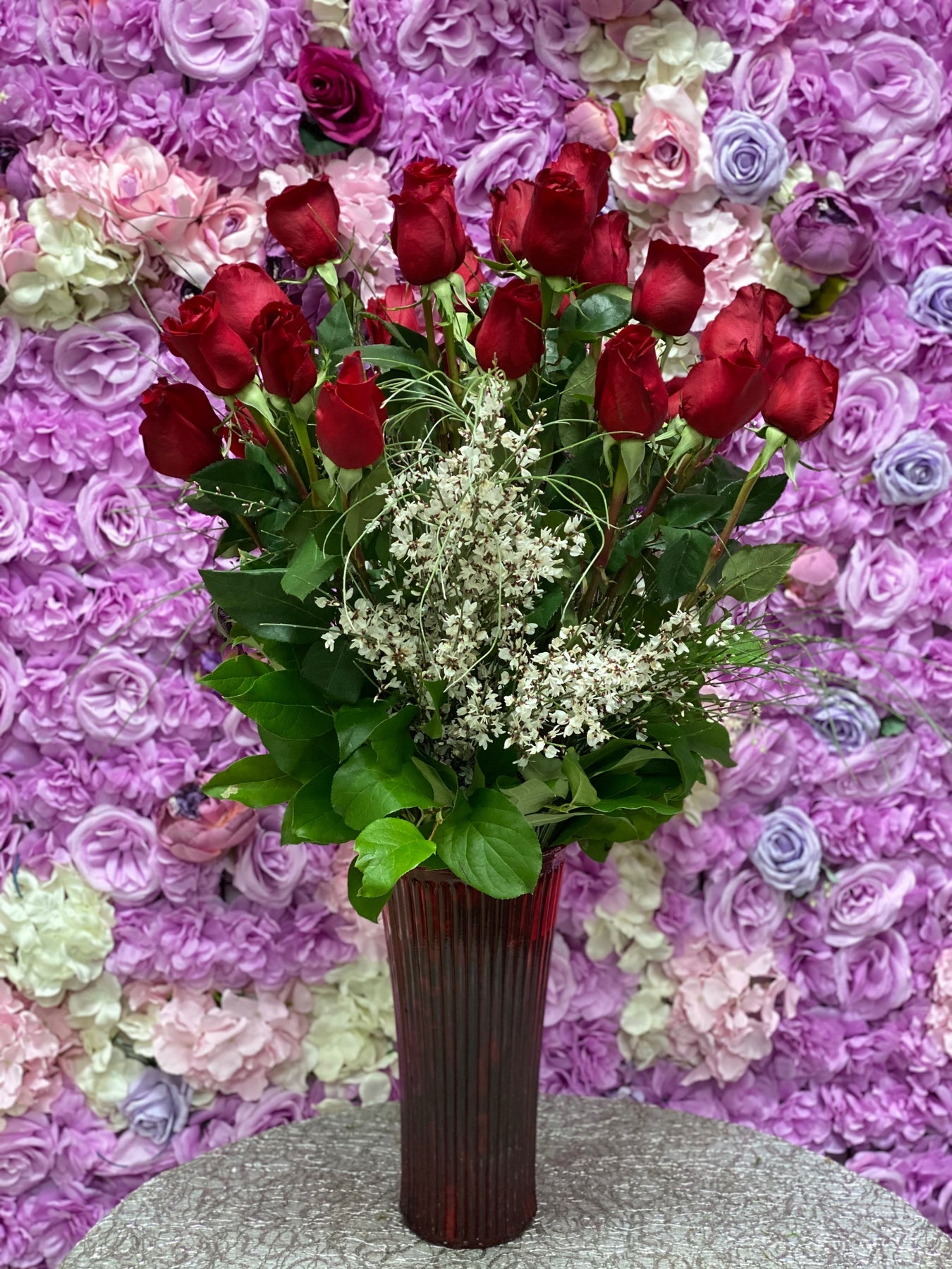 2 dozen roses in vase | Flower Shop West Los Angeles